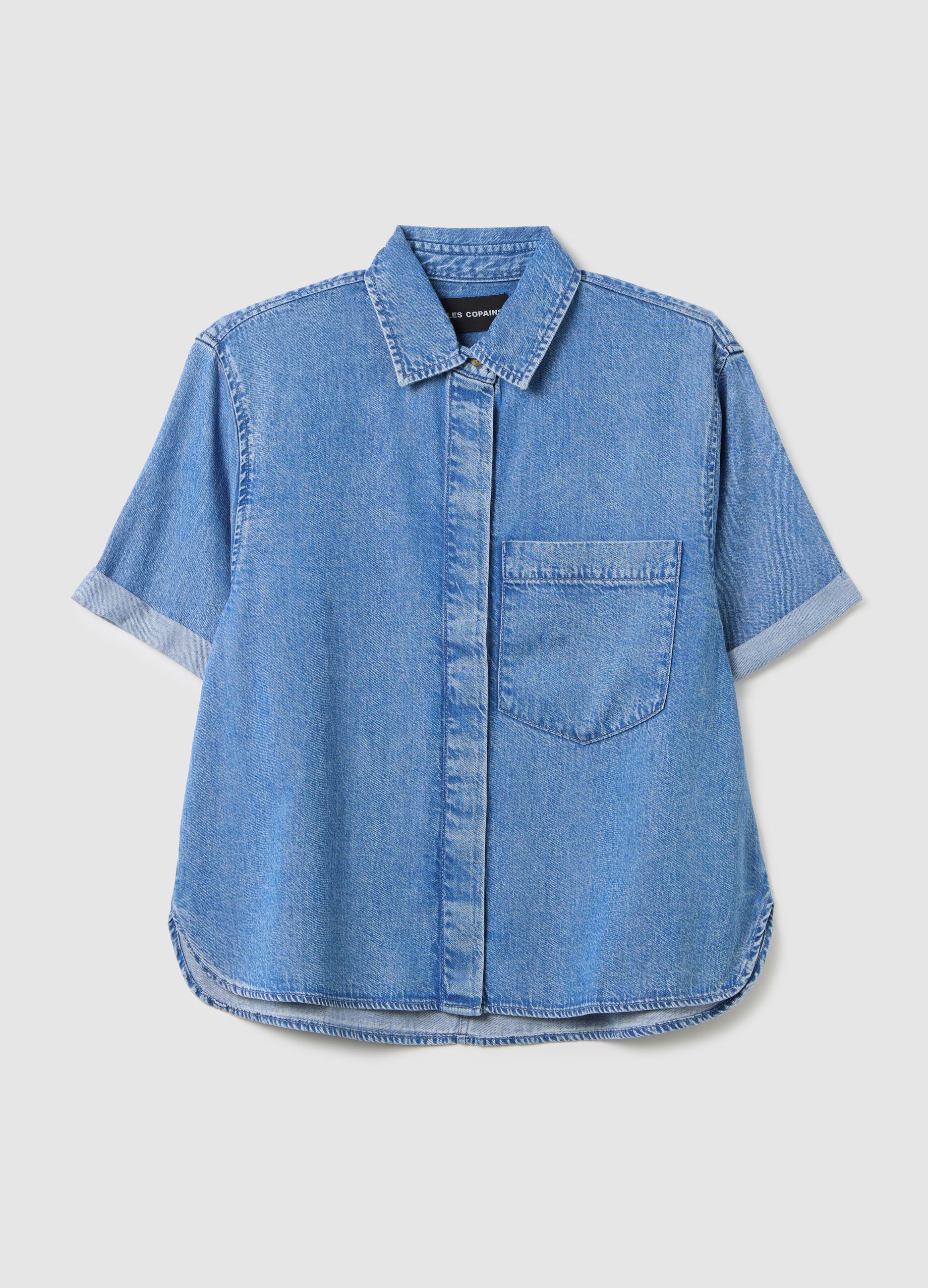 Women's Oversize Blue Denim Shirt