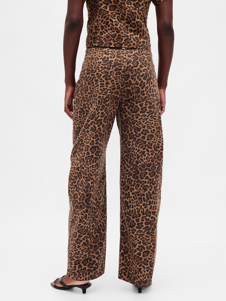 Brown Leopard Print Cotton Trousers_2