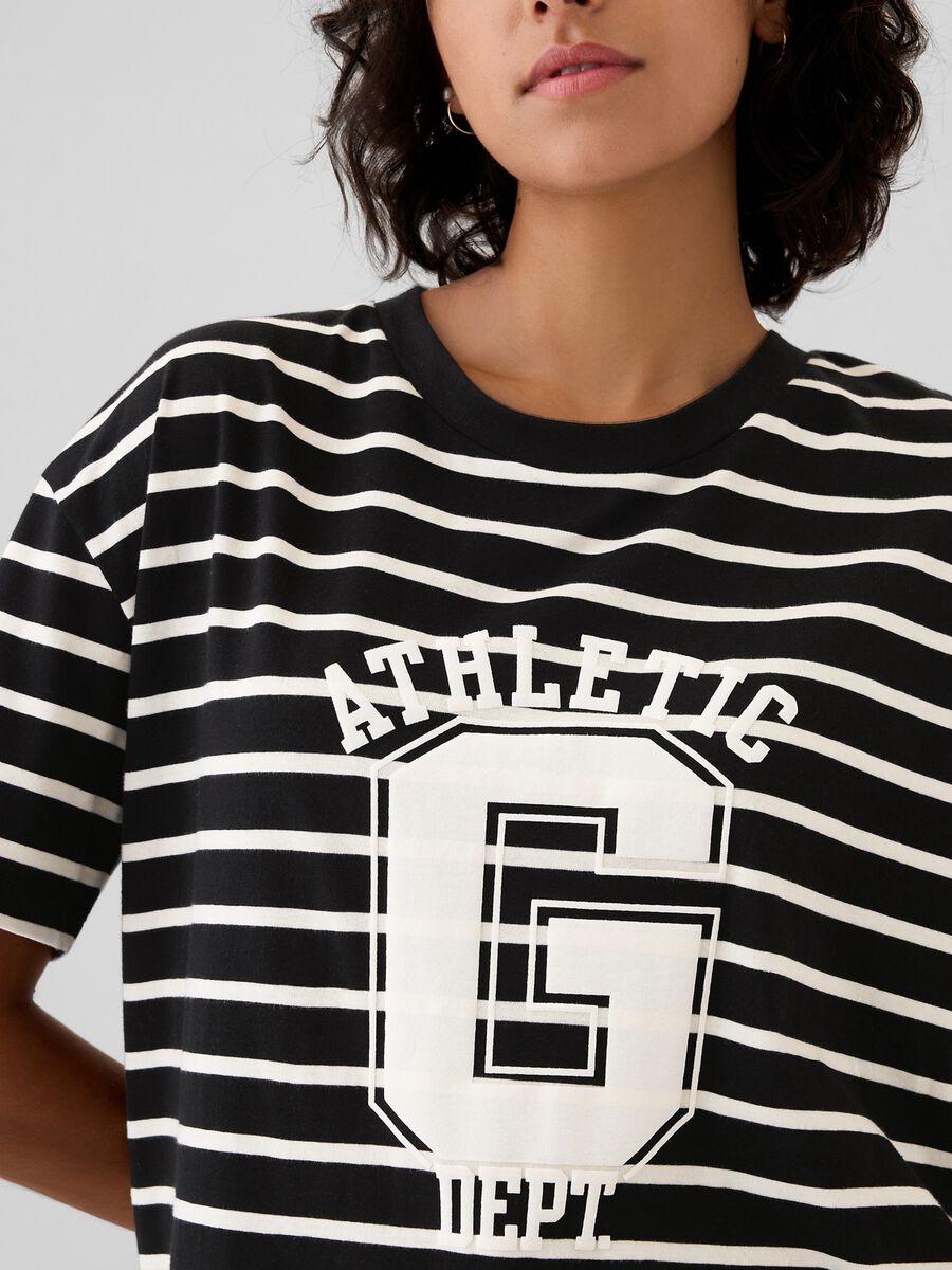 Organic cotton T-shirt with Athletic Dept. logo print_3