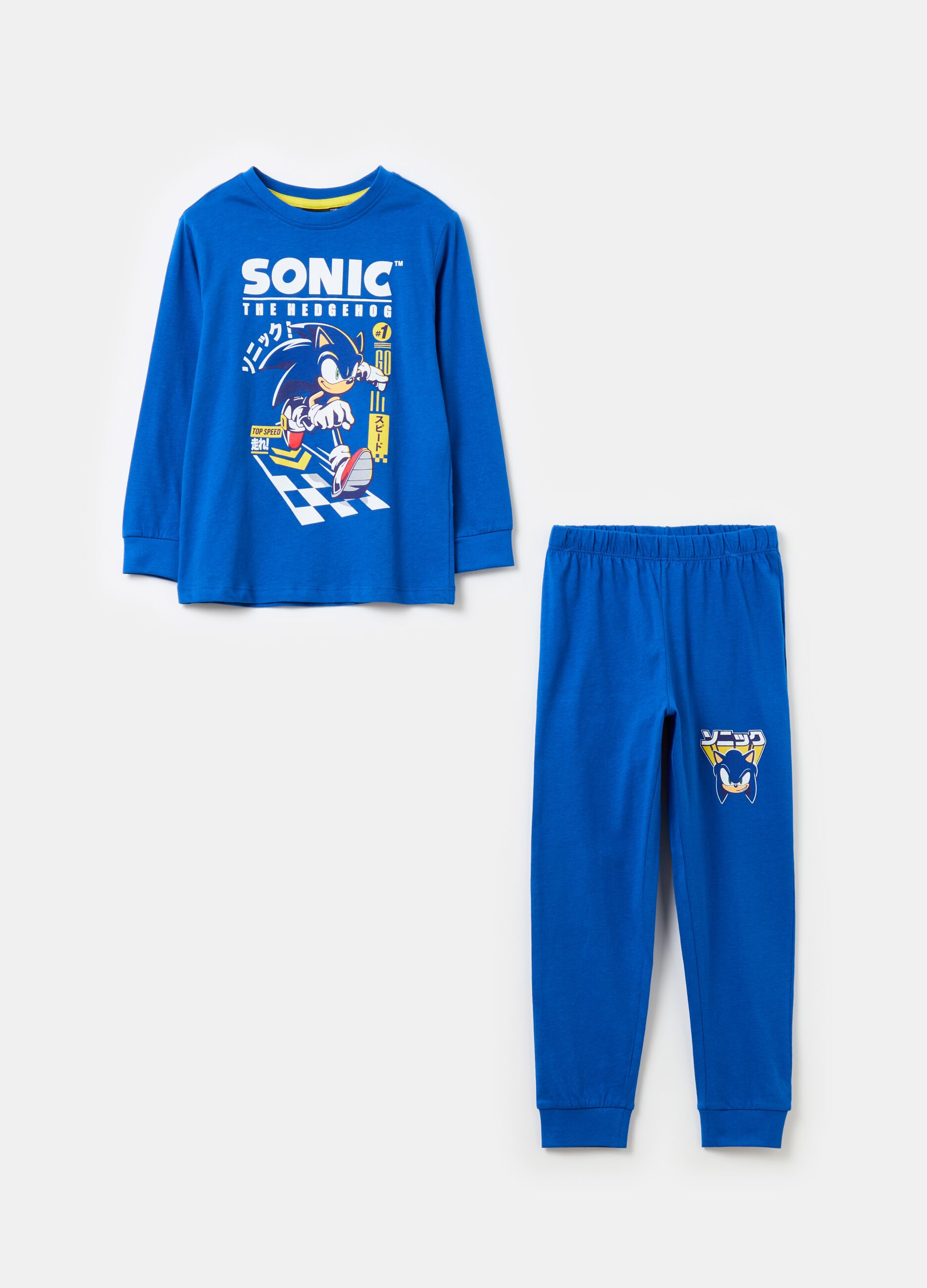 Pigiama in cotone bio con stampa Sonic™