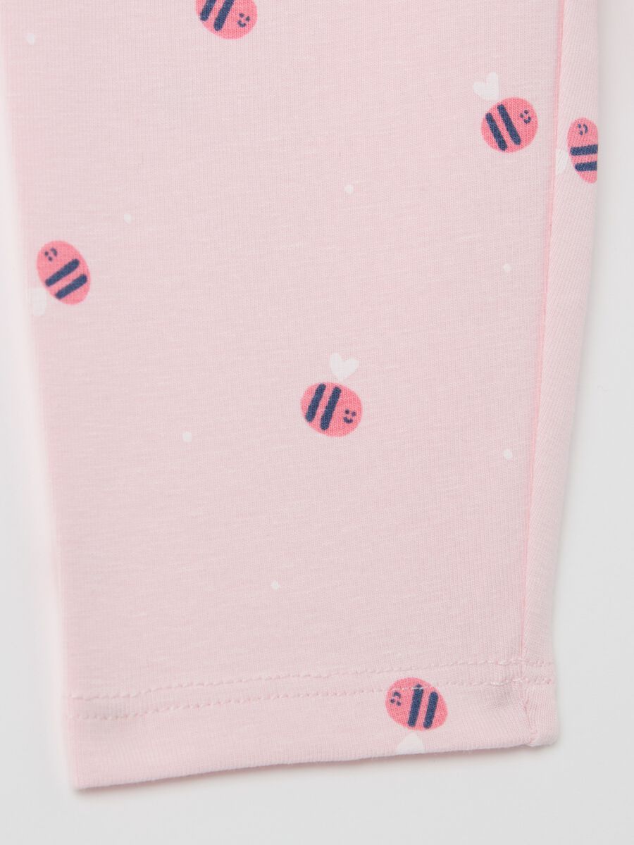 Three-quarter leggings with print_3