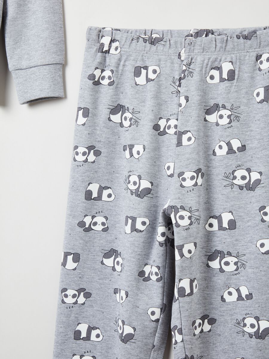 Pigiama lungo con stampa panda_2