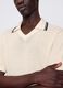 Openwork polo shirt in beige cotton_3