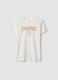 T-shirt in puro cotone bianca da ragazzo regular fit con stampa_3