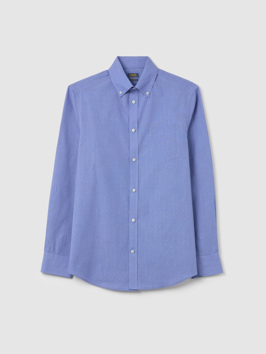 Regular-fit easy-iron shirt with micro pattern_4
