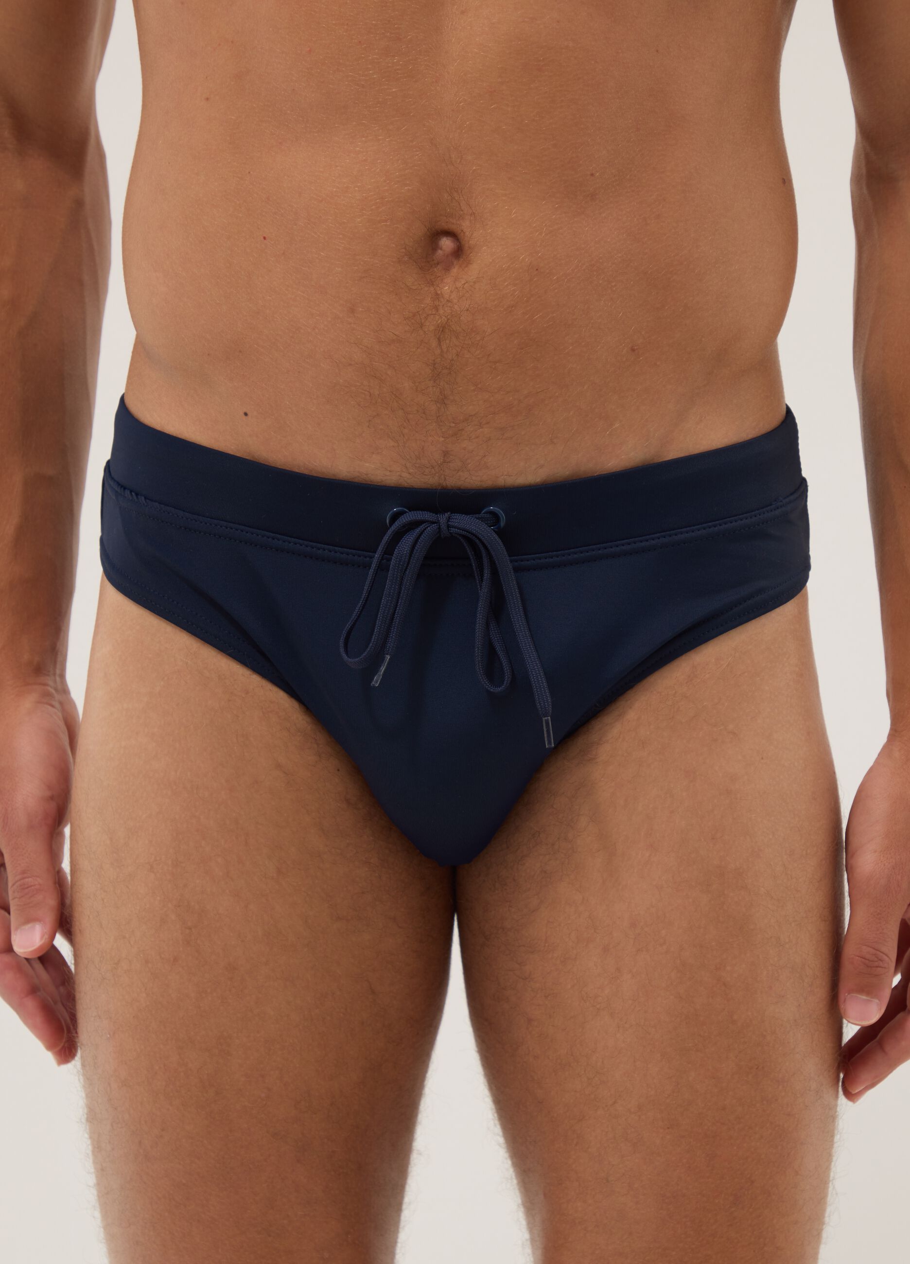 Blue stretch swim briefs