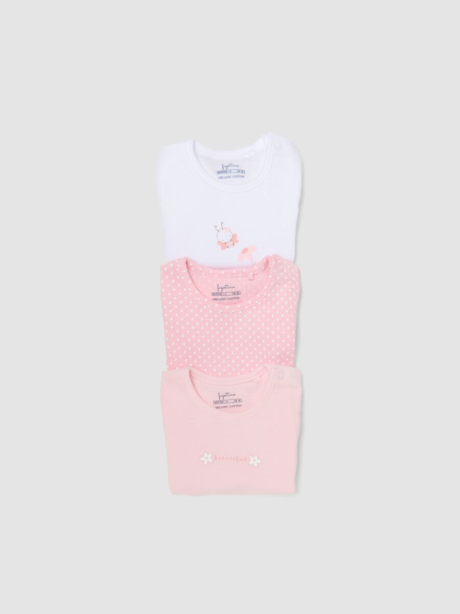 Multicolour pure cotton baby bodysuits tripack_2