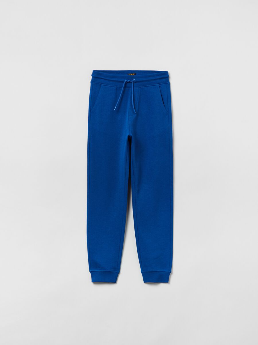 Joggers in felpa con coulisse_0