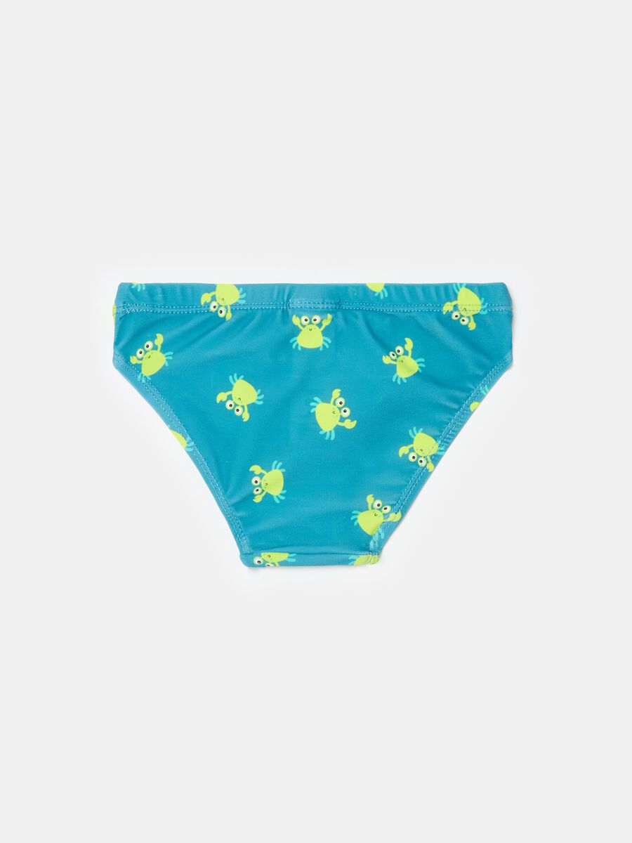 Swim briefs with crabs print_1