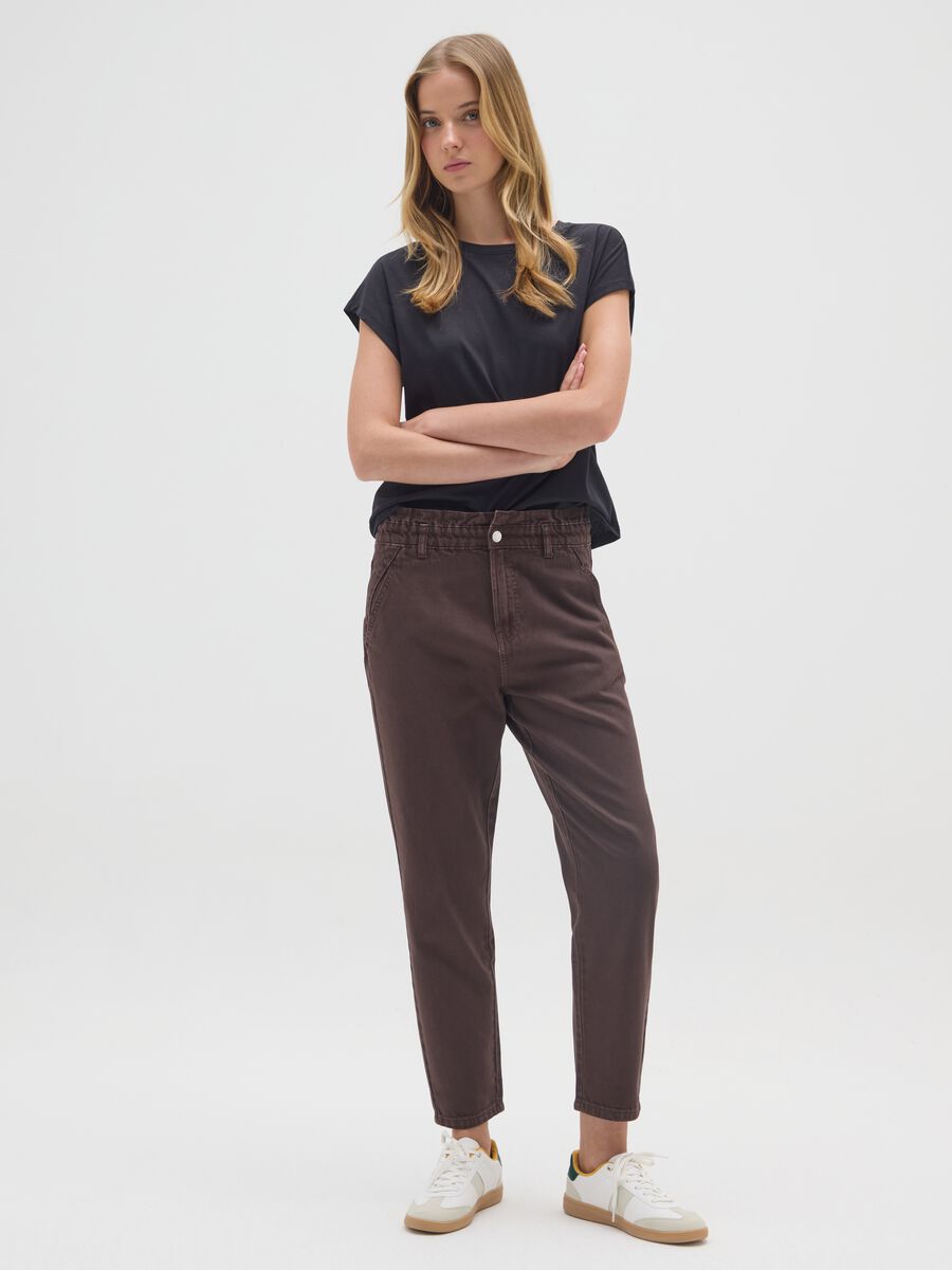 Brown Denim Trousers_0