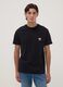 Black pure cotton T-shirt with Ducati print, regular fit_2
