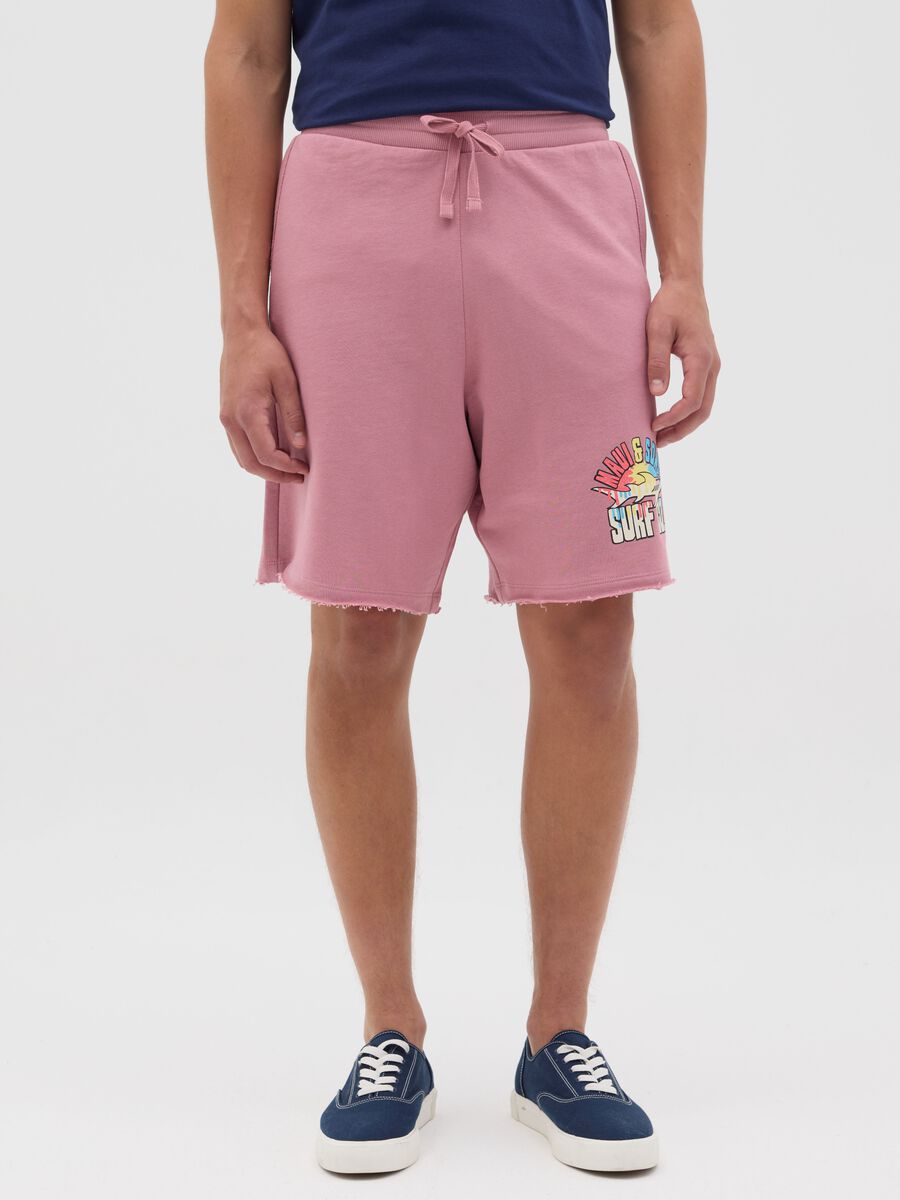 Pink bermuda shorts in pure cotton by Ovs_1