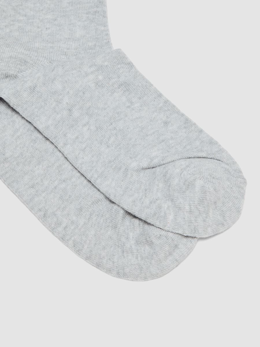 Three-pack of grey socks in organic stretch cotton_1