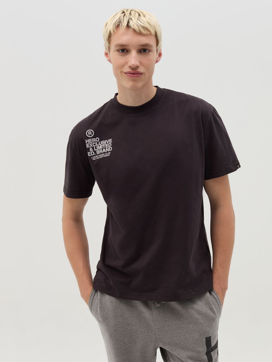 Cotton T-shirt with print_0