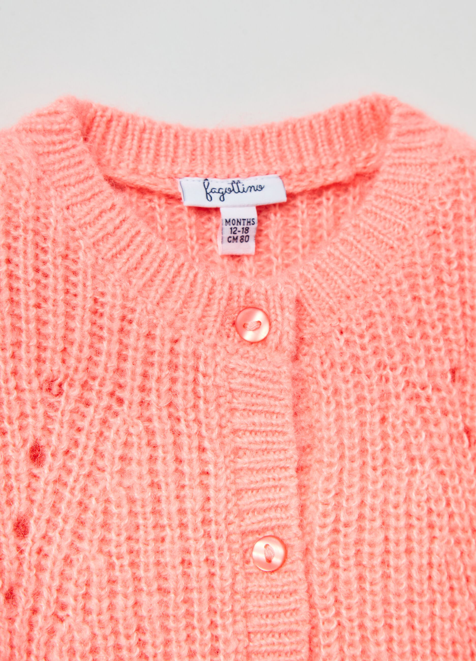 Cardigan in maglia traforata_2