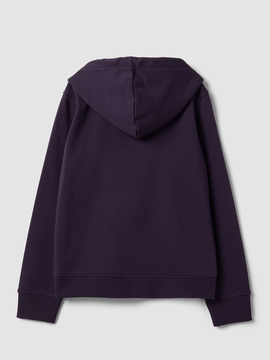 Felpa viola in misto cotone con cappuccio regular fit_6