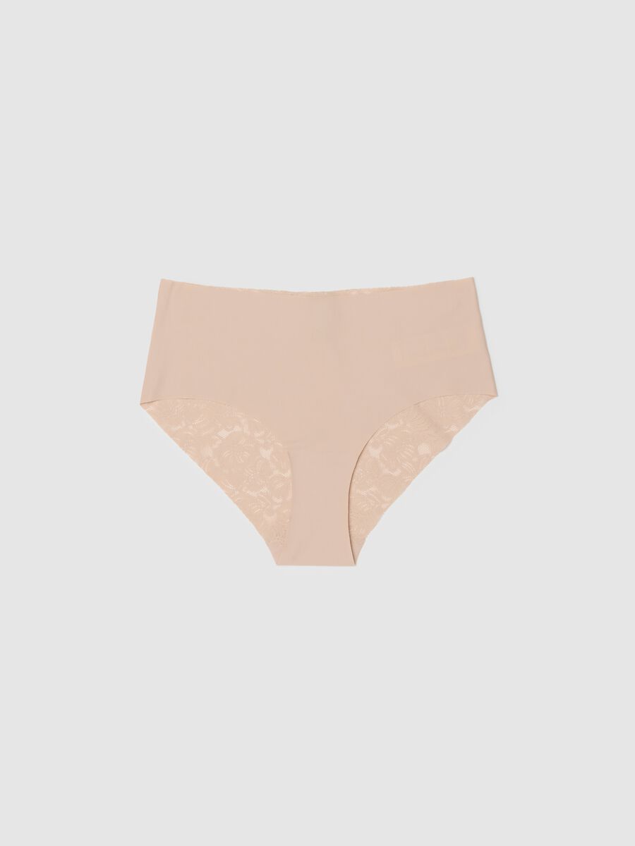 Beige stretch lace high-waisted briefs_4