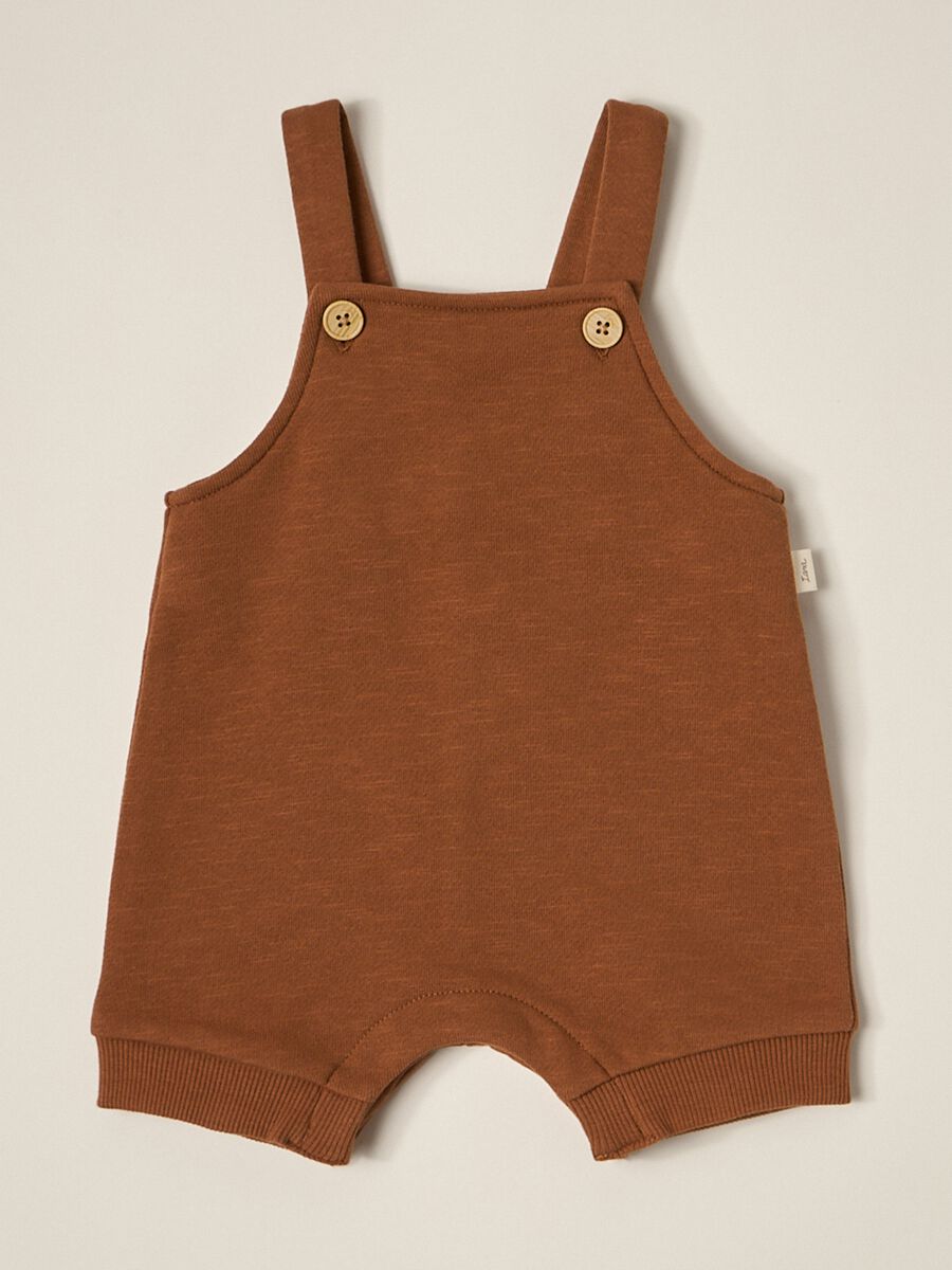 IANA newborn boy dungarees in 100% cotton French terry_0