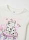 Girls' white pure cotton T-shirt regular fit with print_2