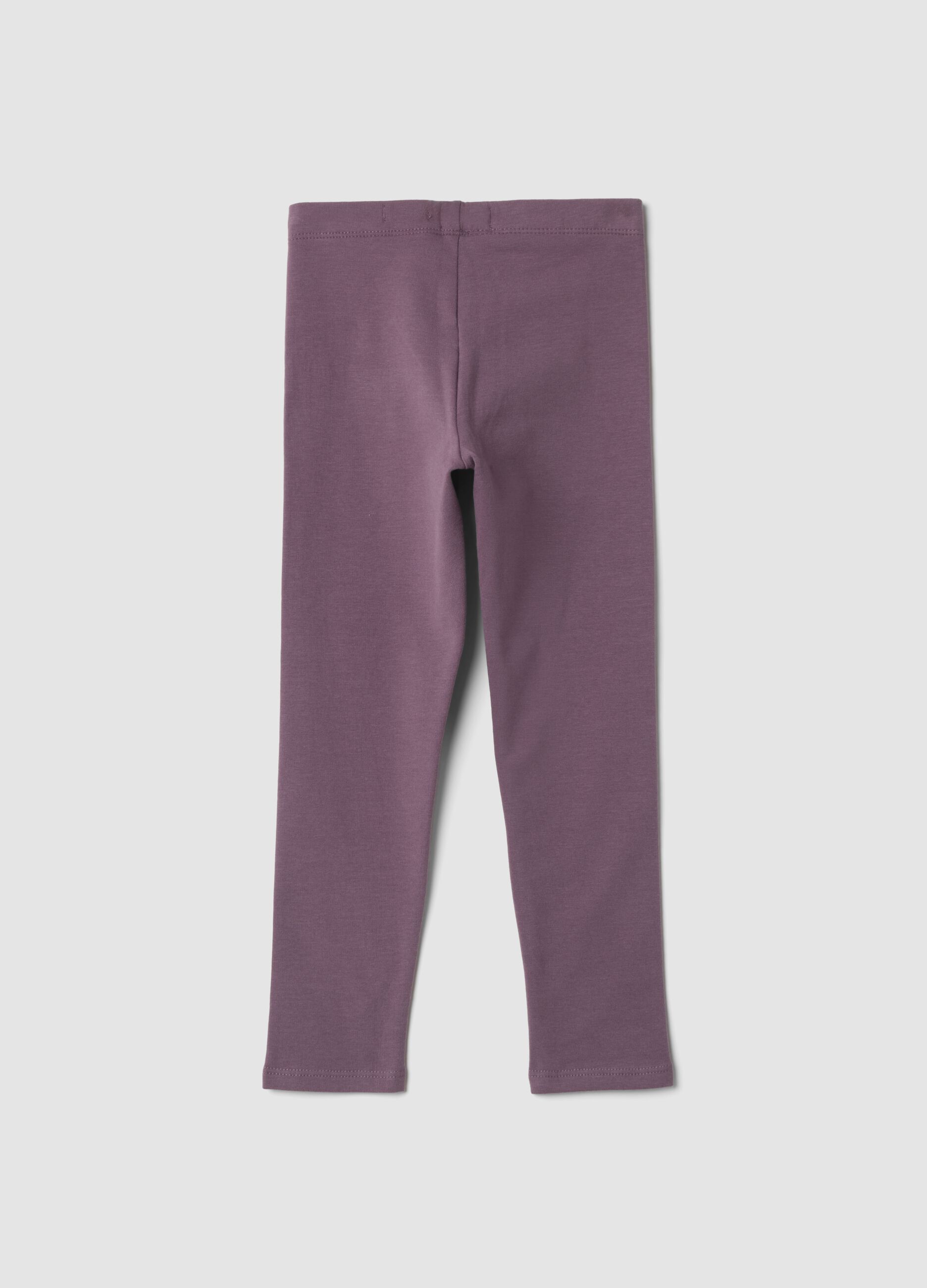 Purple stretch organic cotton leggings