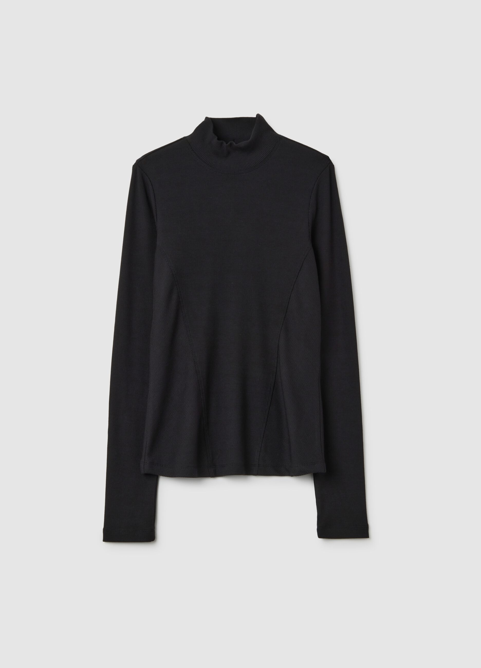 Long Sleeve Mock Neck T-Shirt ALTAVIA STUDIO