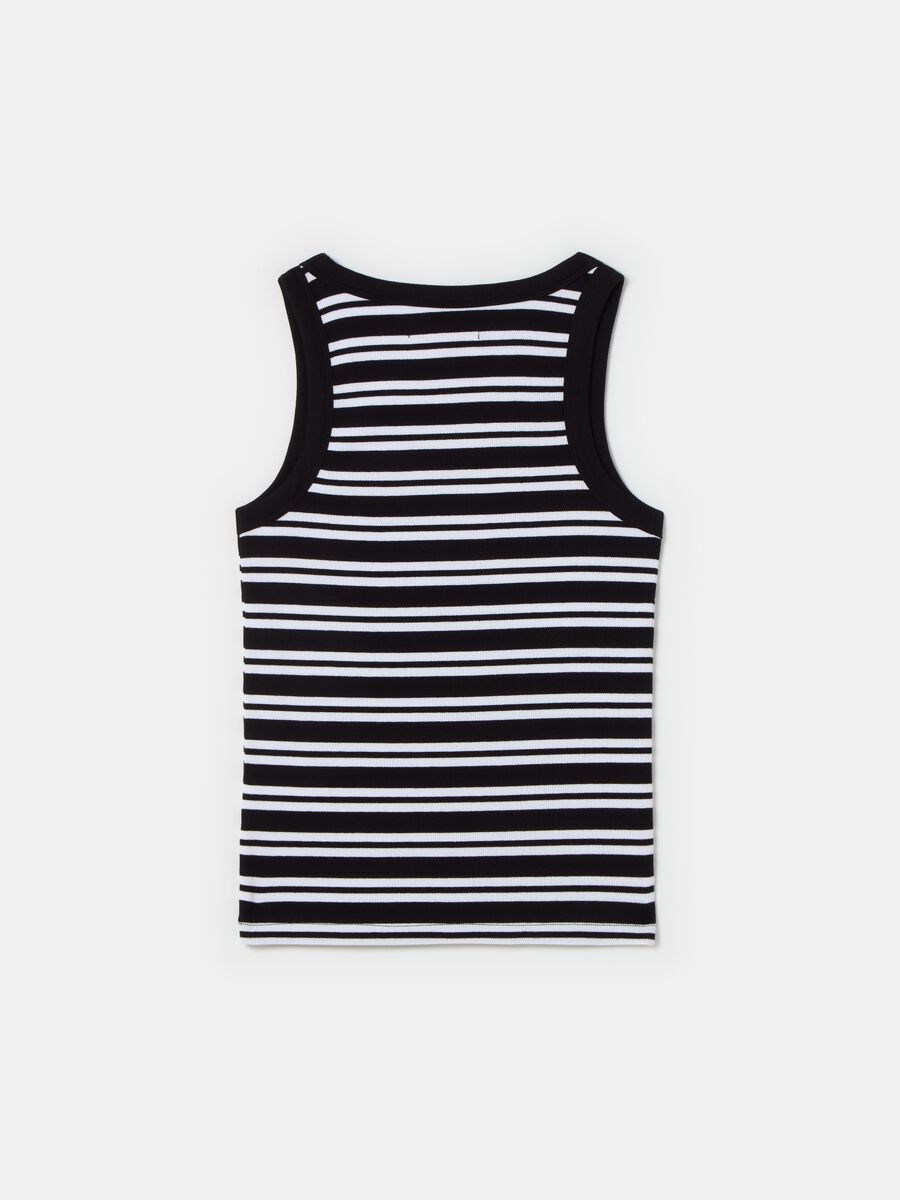 Ribbed tank top with striped pattern_4