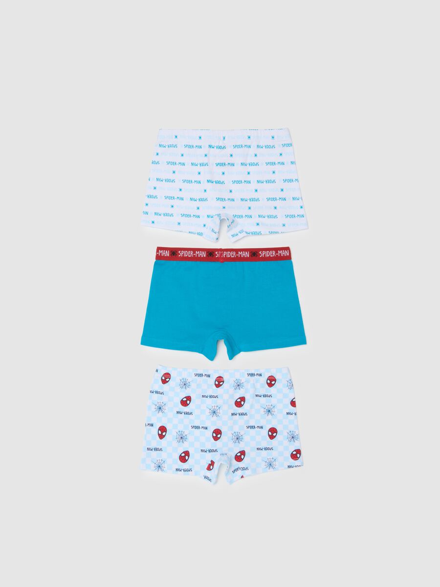 Set tripack boxer da bambino in cotone elasticizzato multicolor_1