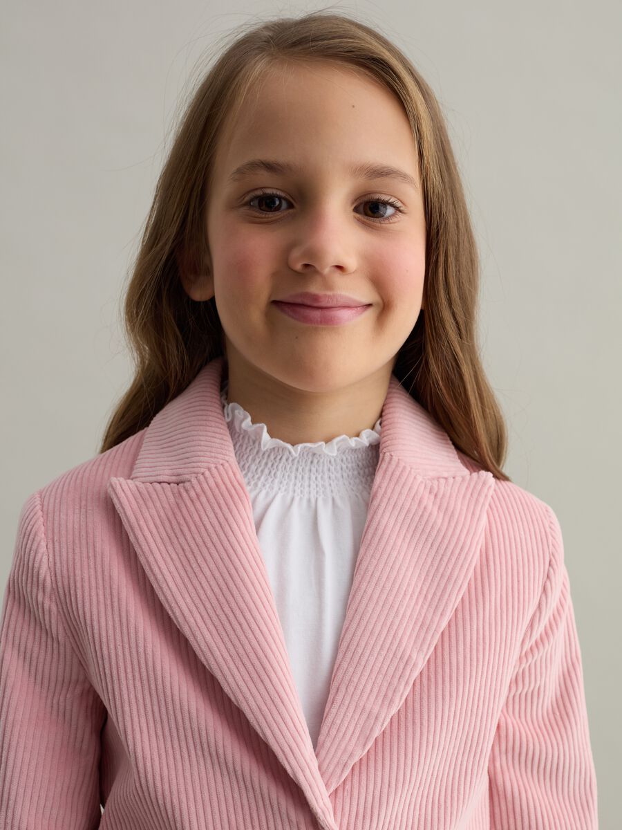 Single-breasted blazer in corduroy_2
