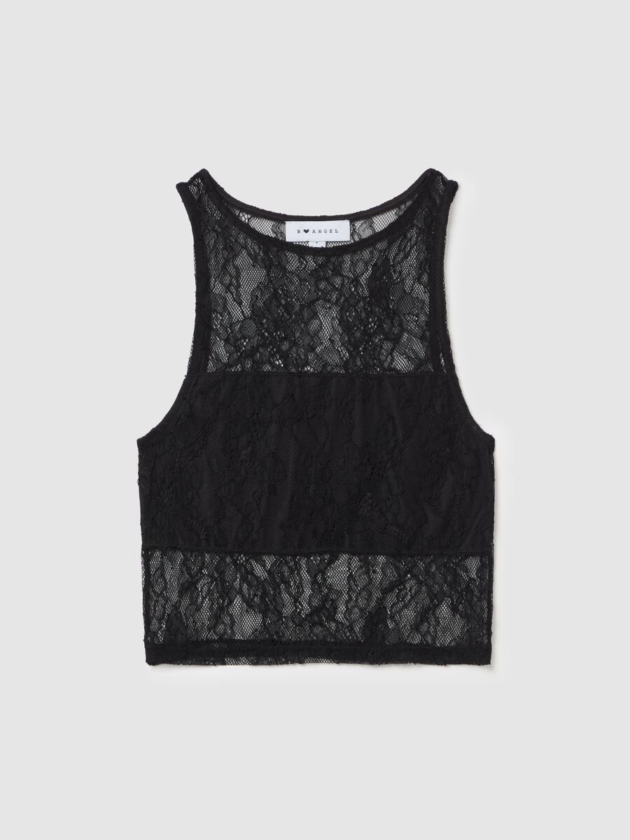 Crop tank top in lace_4