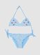 Blue triangle bikini in stretch fabric_0