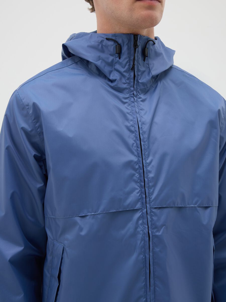 Men's Blue Windbreaker Jacket_2