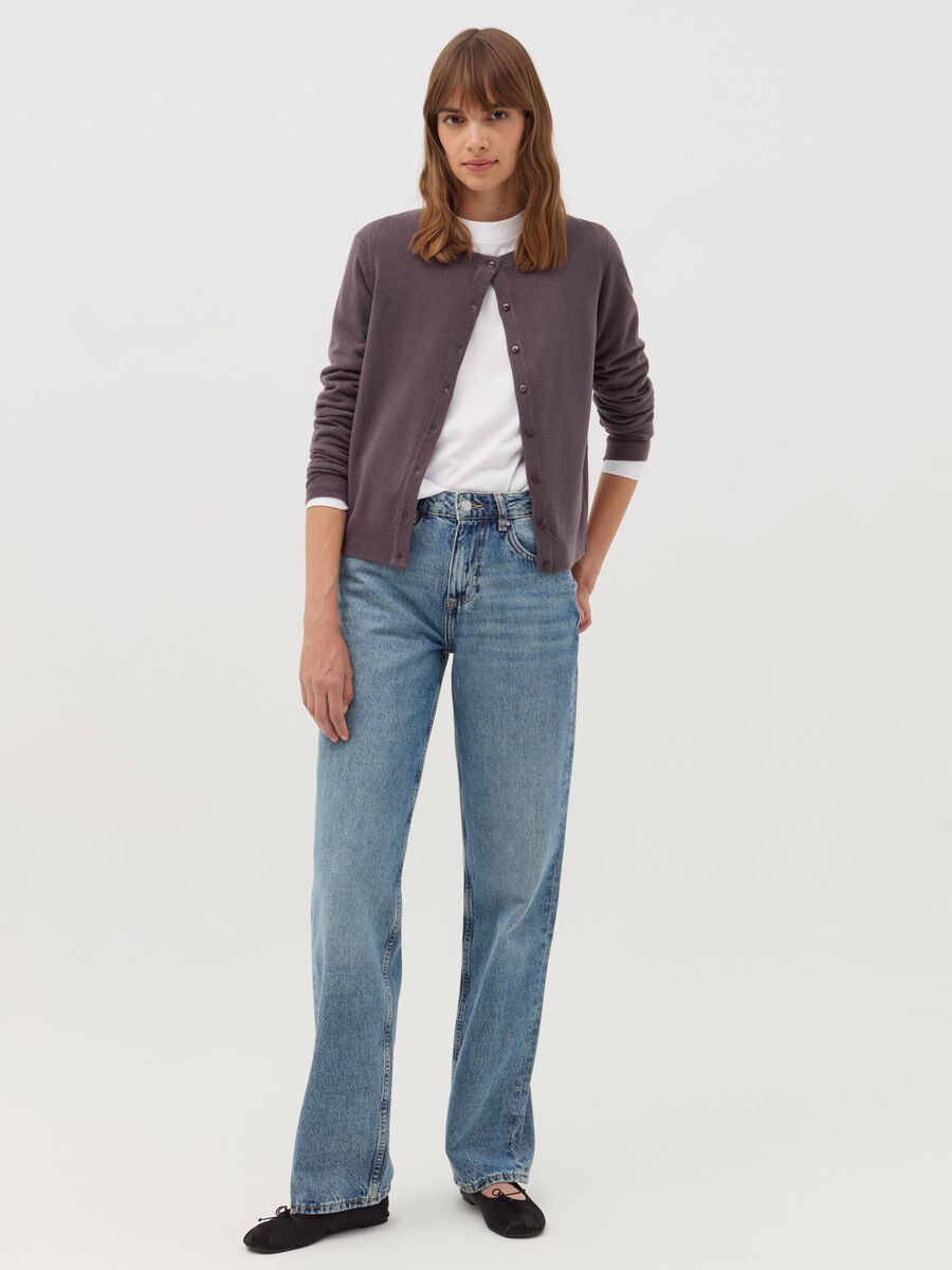 Cardigan with round neckline_1
