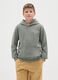 Boy's green pure cotton regular fit sweatshirt with logo_0