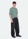 Brown cropped pure cotton boxy-fit T-shirt with print_1