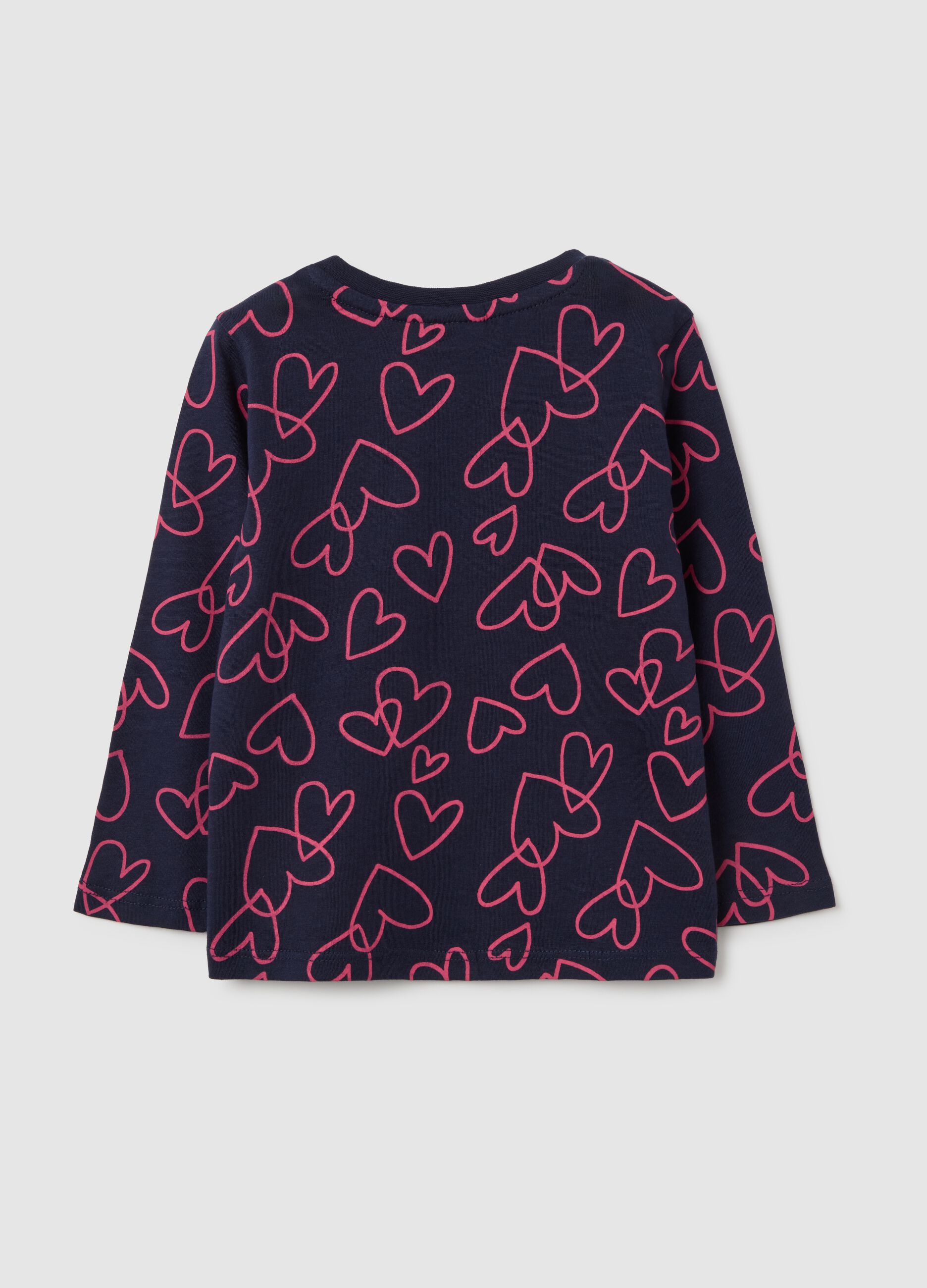 Girls' Blue Pure Cotton Jumper with Regular Fit