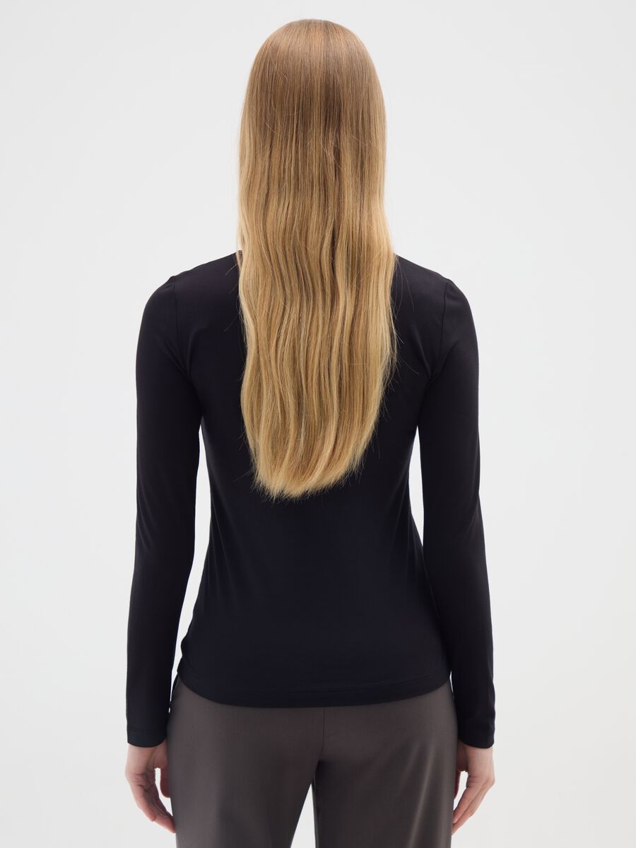 Black Stretch Regular Fit Jumper_2