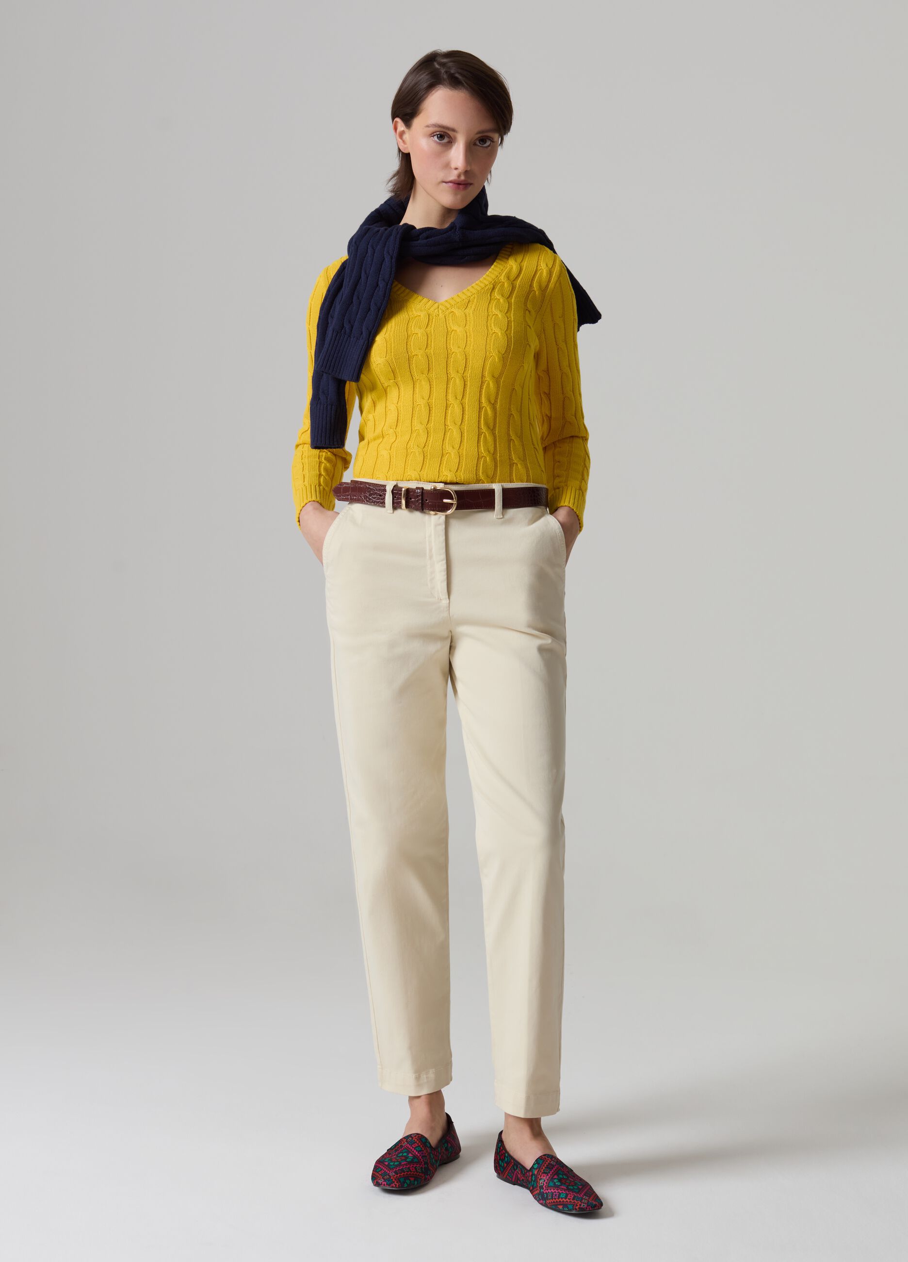 Pantalone chino in cotone stretch