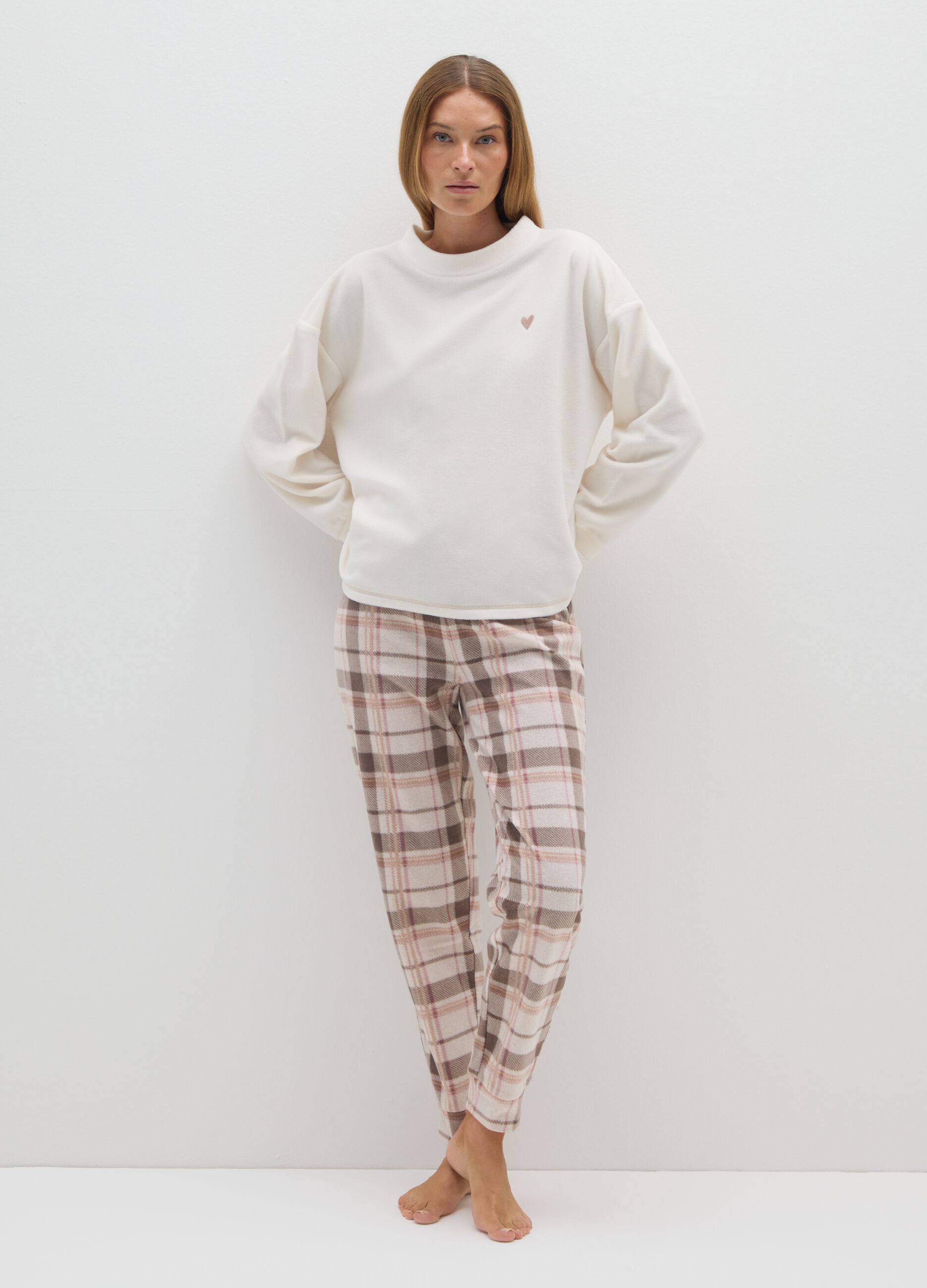 Pink Fleece Pyjama Trousers