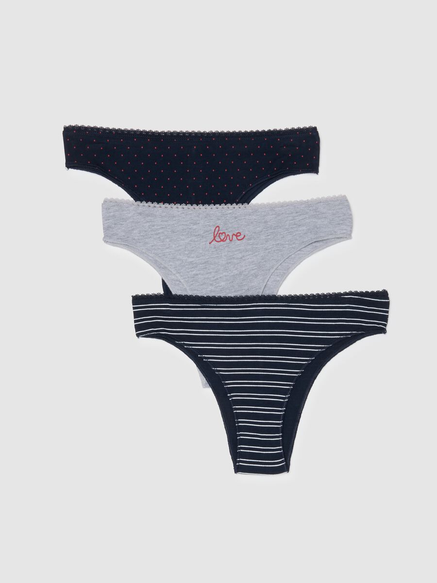 Tripack slip multicolor in cotone elasticizzato_0