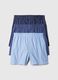 Three-pack boxer shorts in cotton with stripes_0