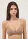 Reggiseno a triangolo marrone con imbottitura rimovibile in tessuto elasticizzato_0