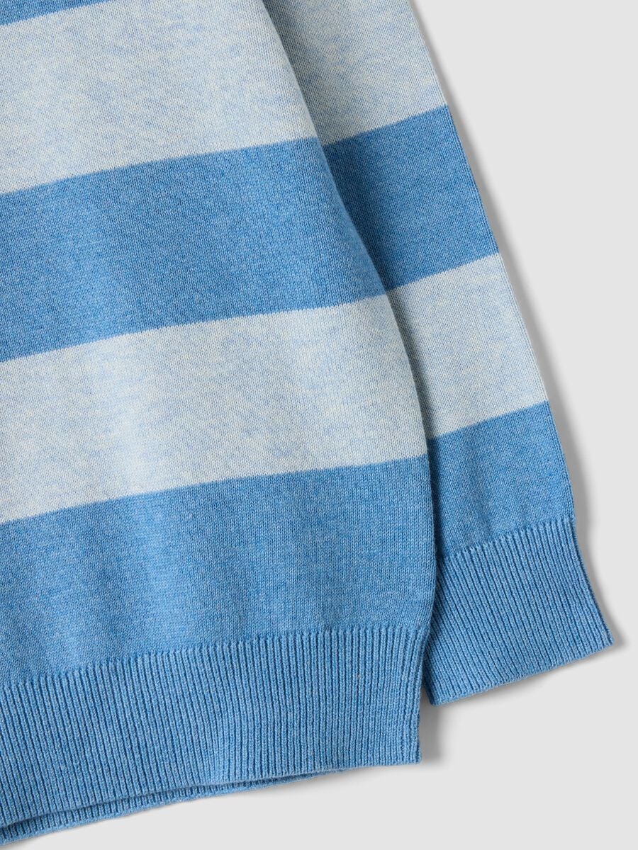 Maglia multicolor in puro cotone a righe over fit per bambino_3