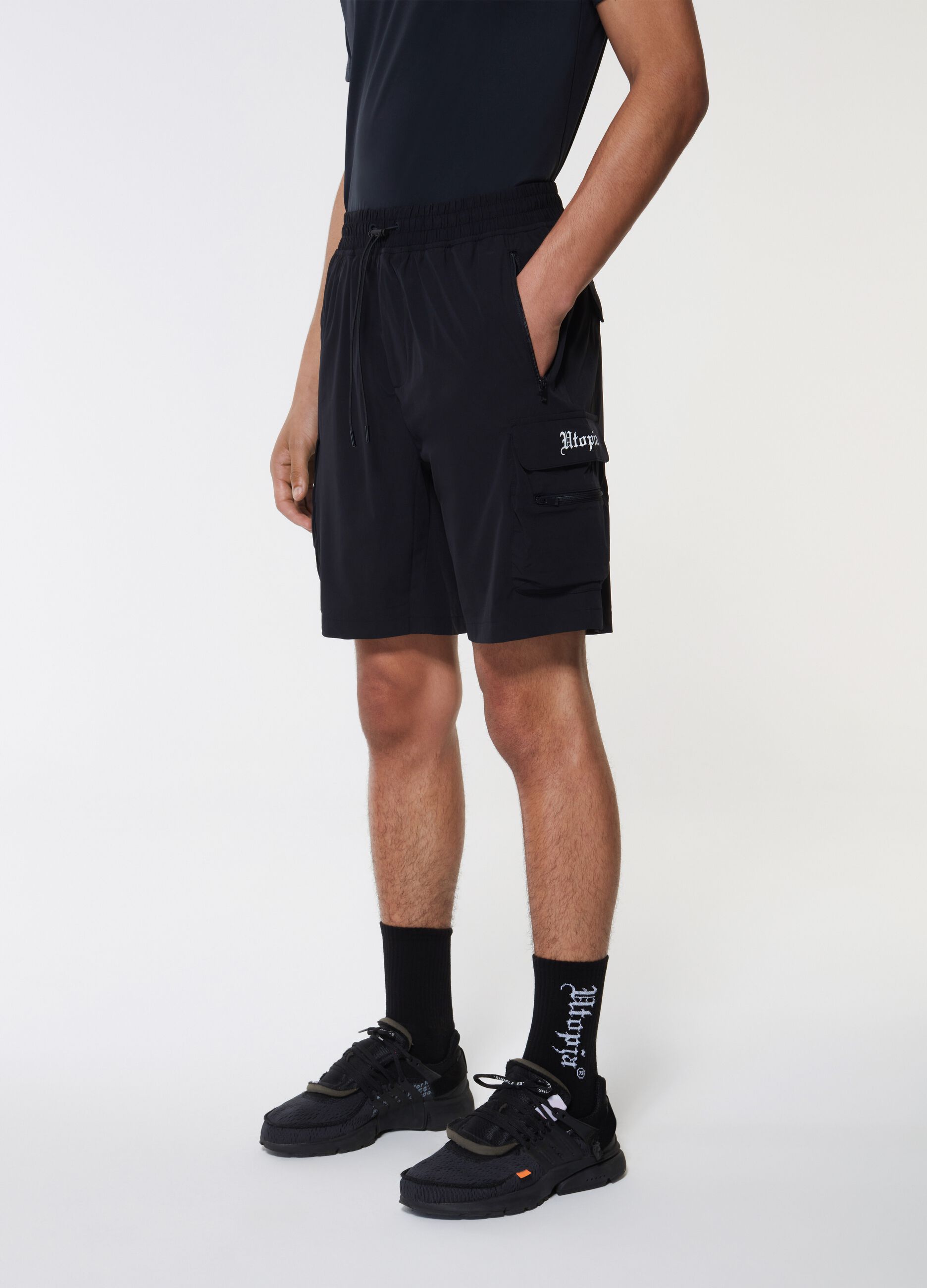 Technical Cargo Shorts Black_1
