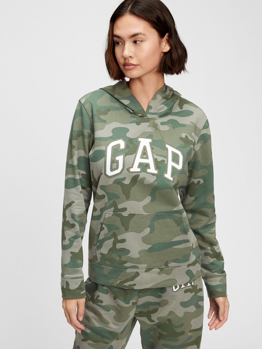 Camo hoodie with embroidered logo_0