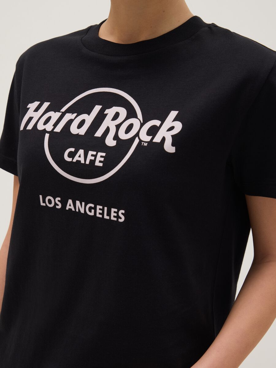 Black pure cotton regular fit T-shirt with Hard Rock Cafe print_3