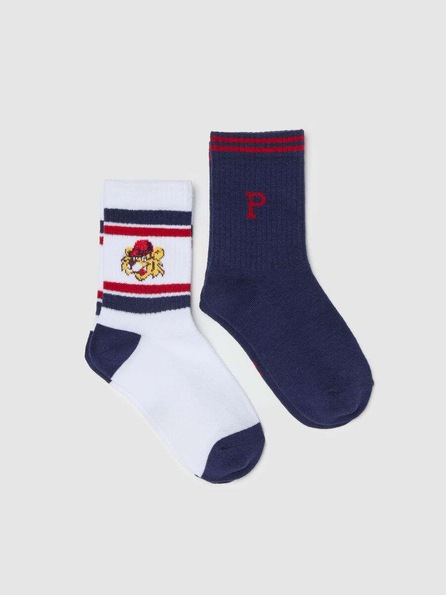 Two-pack tennis socks with logo and fox design_0