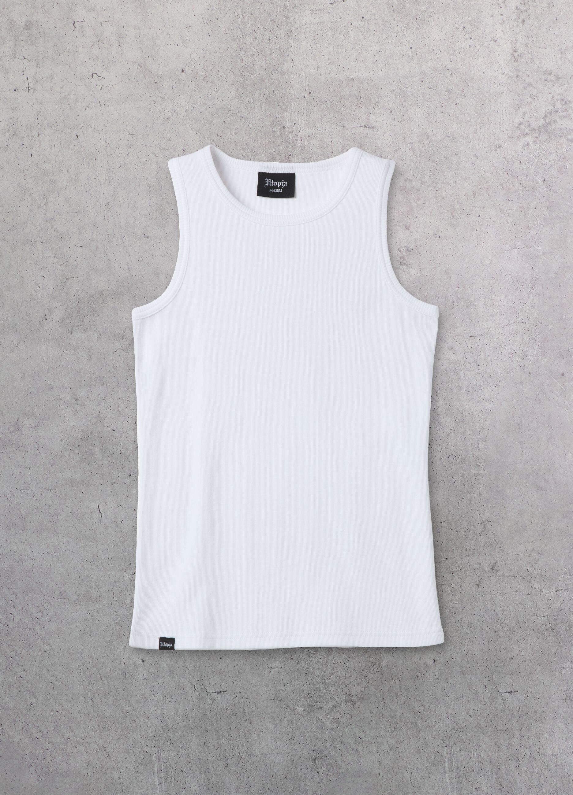 2-pack of white stretch cotton tank tops