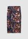 Multicoloured Floral Midi Skirt with Sequins_4
