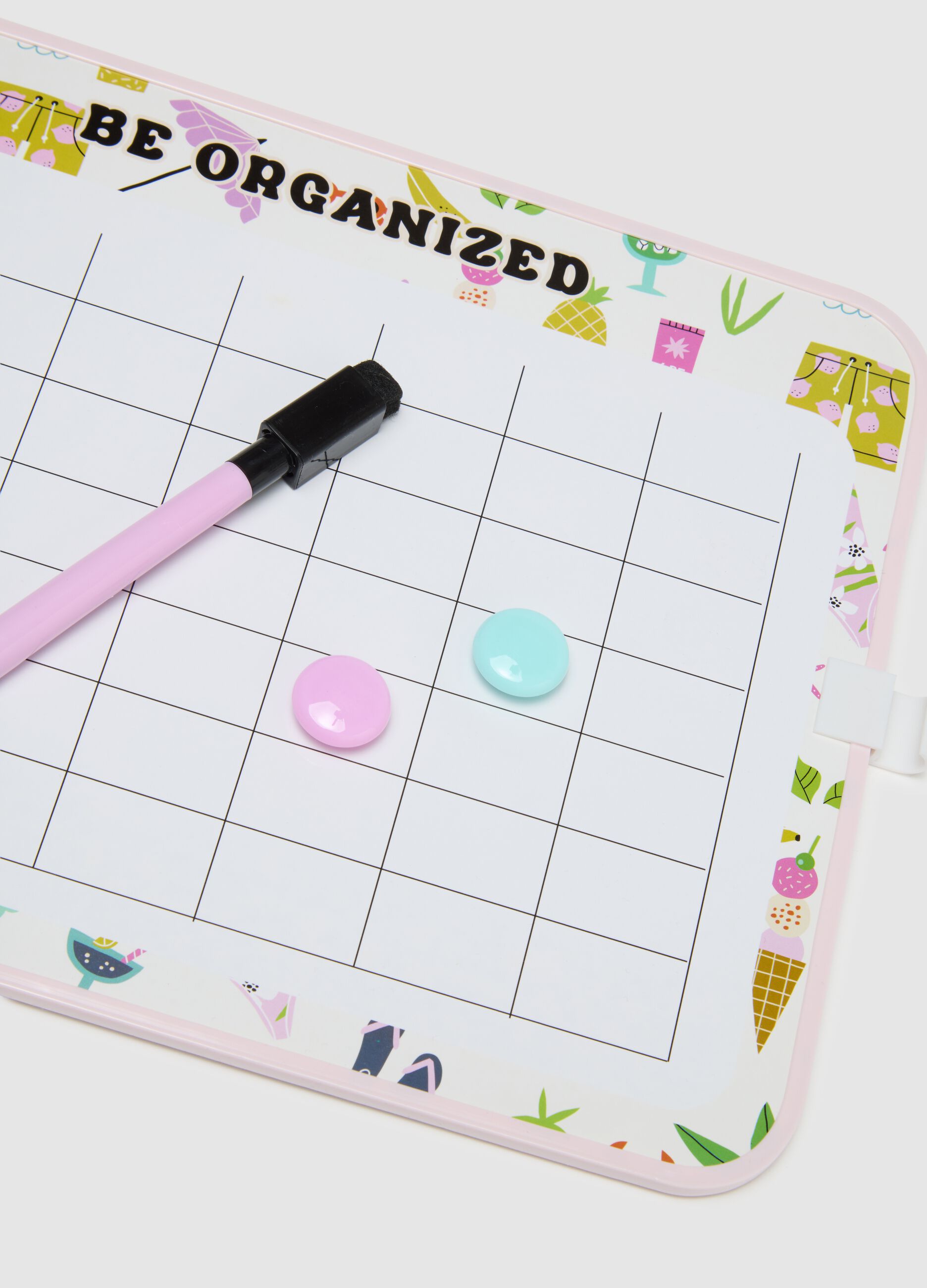 Calendario magnetico settimanale da donna in plastica colorato