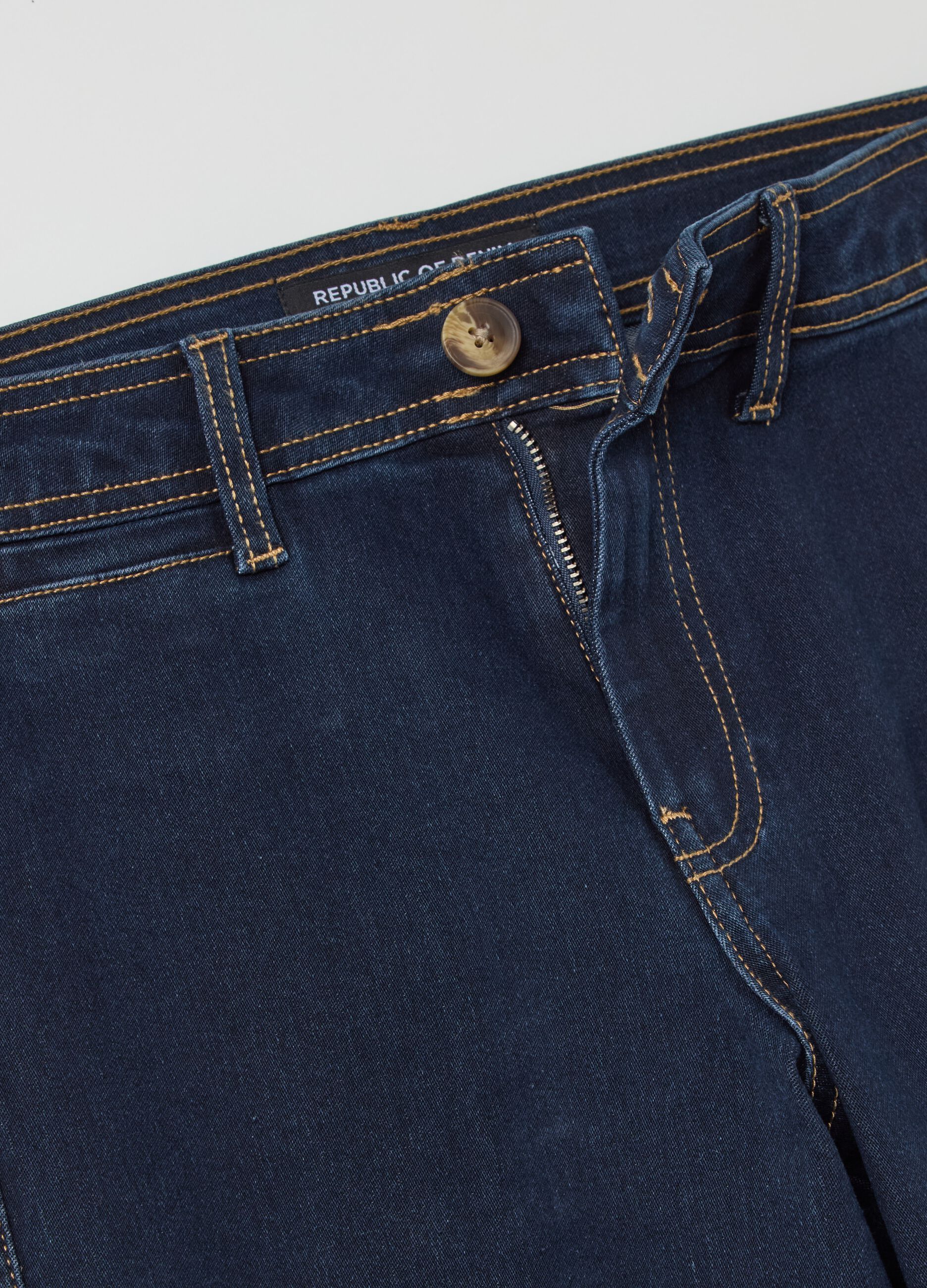 Flare-fit high-rise culotte jeans